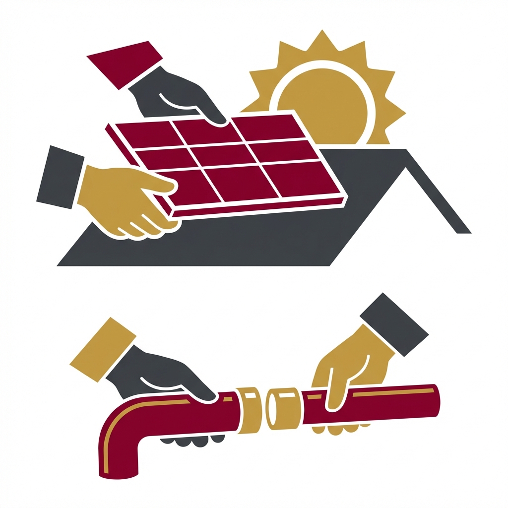 Professional installation team at work